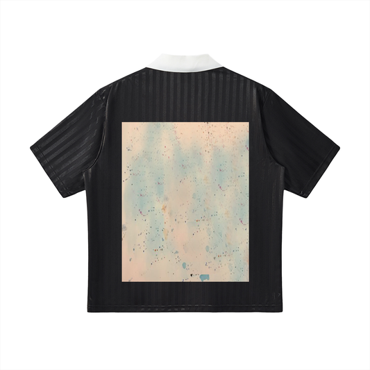 Contrast Collar Striped Soccer Jersey