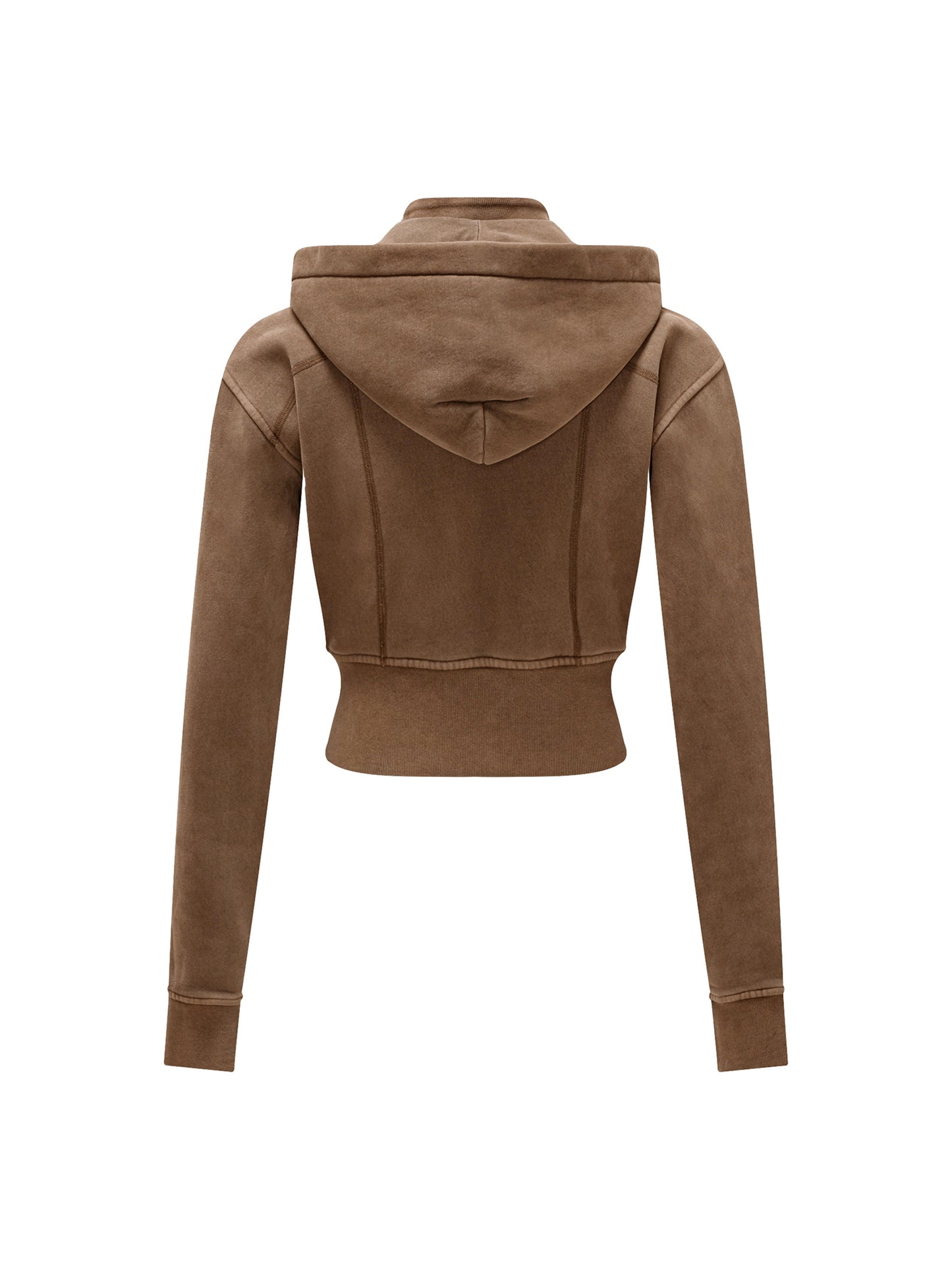 Vintage Washed Cropped Fleece Hoodie